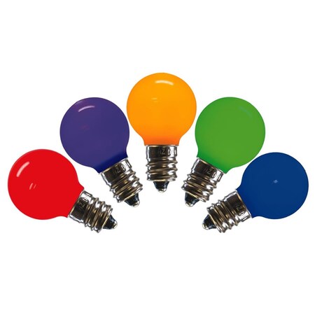 Vickerman 0.96 watt G30 Multi-Color Ceramic LED Bulb with E12 Nickel Base 25 per Bag XLEDCG30-25